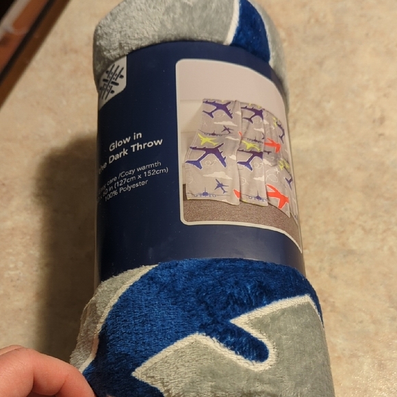 Greenbrier International Other - NWT Airplane Glow In The Dark  50x60 Fleece Blanket Throw Pilot Kids